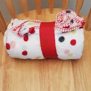 Polka Dot Fleece Throw 50" x 60" Dots Circus Bubble Gum Candy Sprinkles